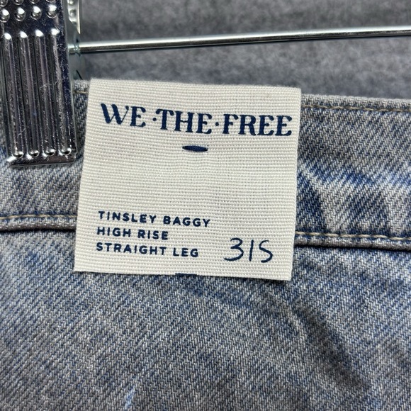 Free People We The Free Tinsley Baggy High-Rise Straight Leg Jeans 31S NWT - Picture 4 of 12